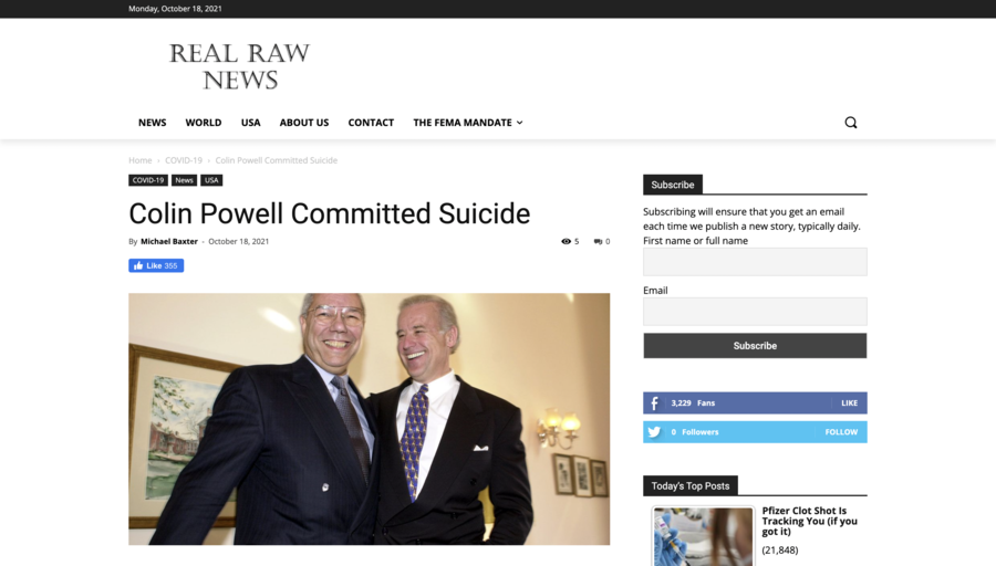 Fact Check: Colin Powell Did NOT Commit Suicide | Lead Stories